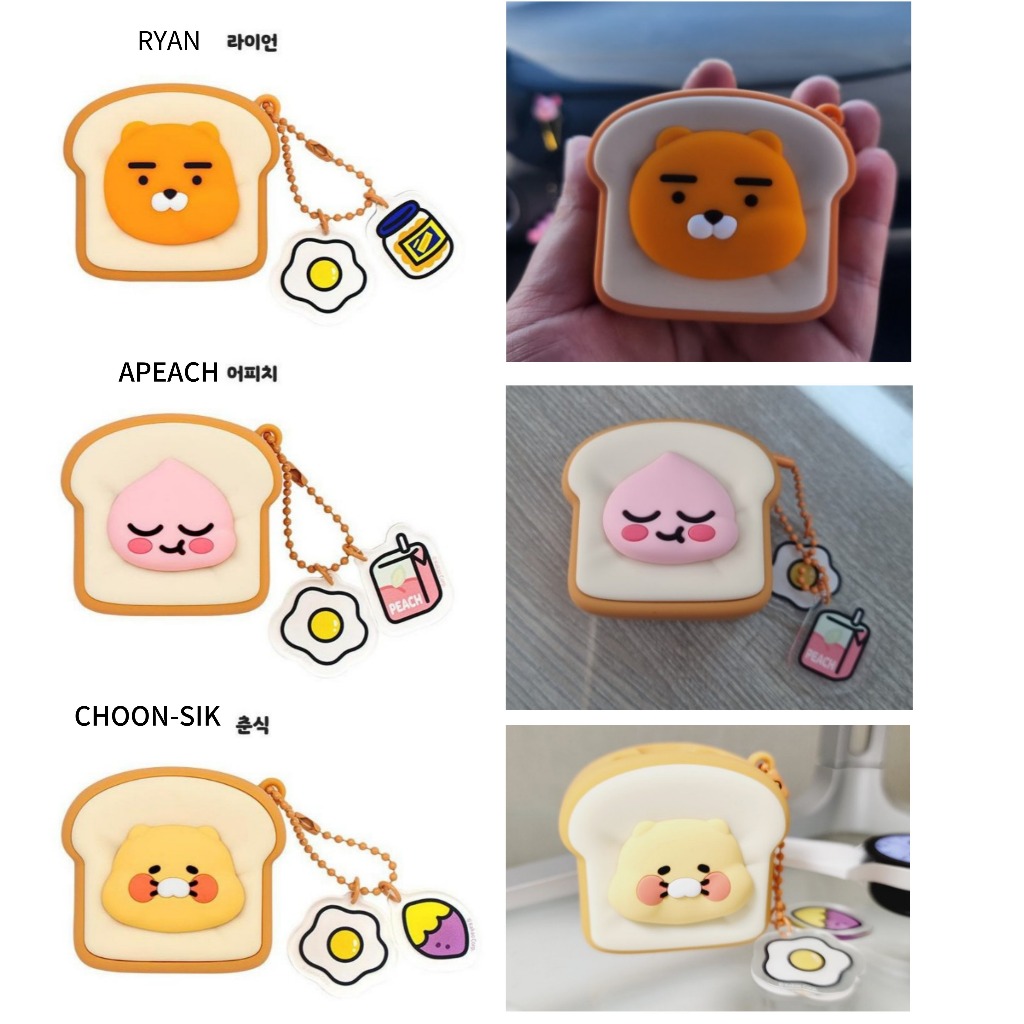 Bread Silicon Galaxy Buds Case Cover (Buds 2 Pro Pro2 Live FE) RYAN Apeach CHOON