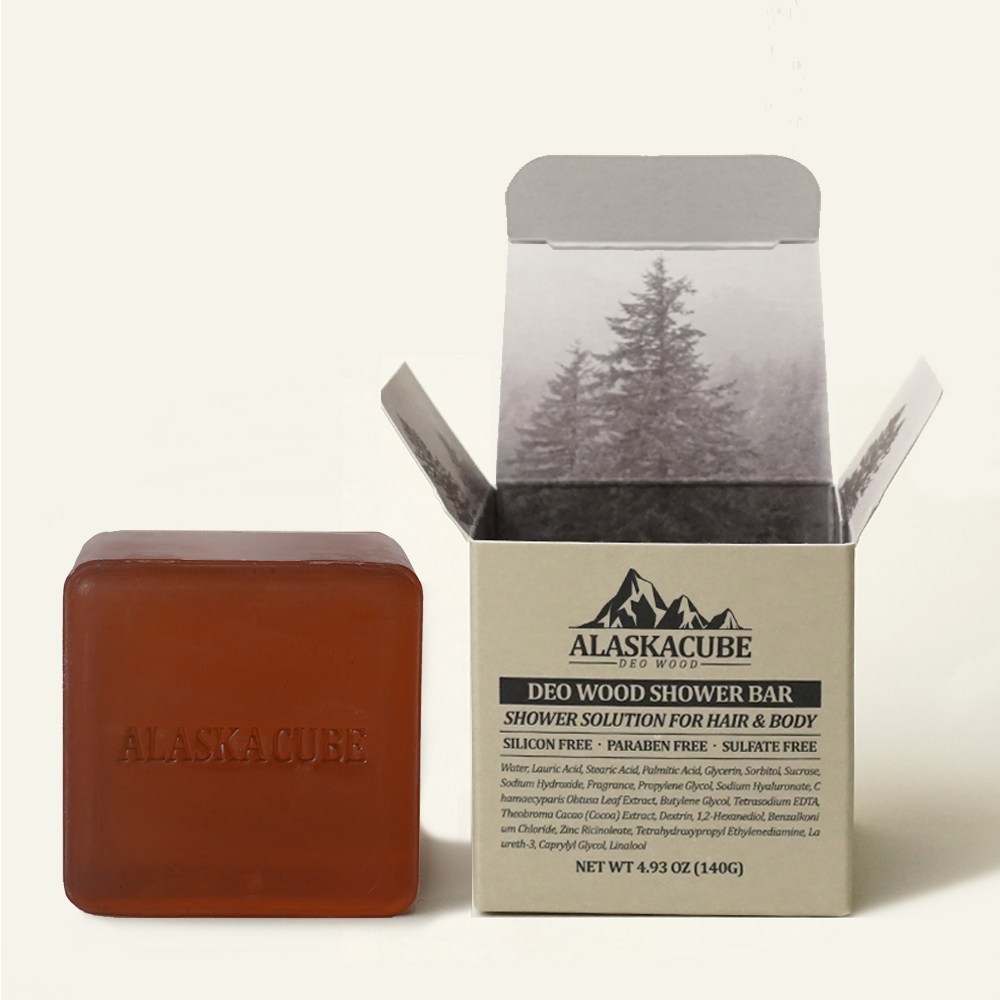 Alasca Cube Deo Madeira Perfume Sabonete Desodorante Barra De Chuveiro 140g