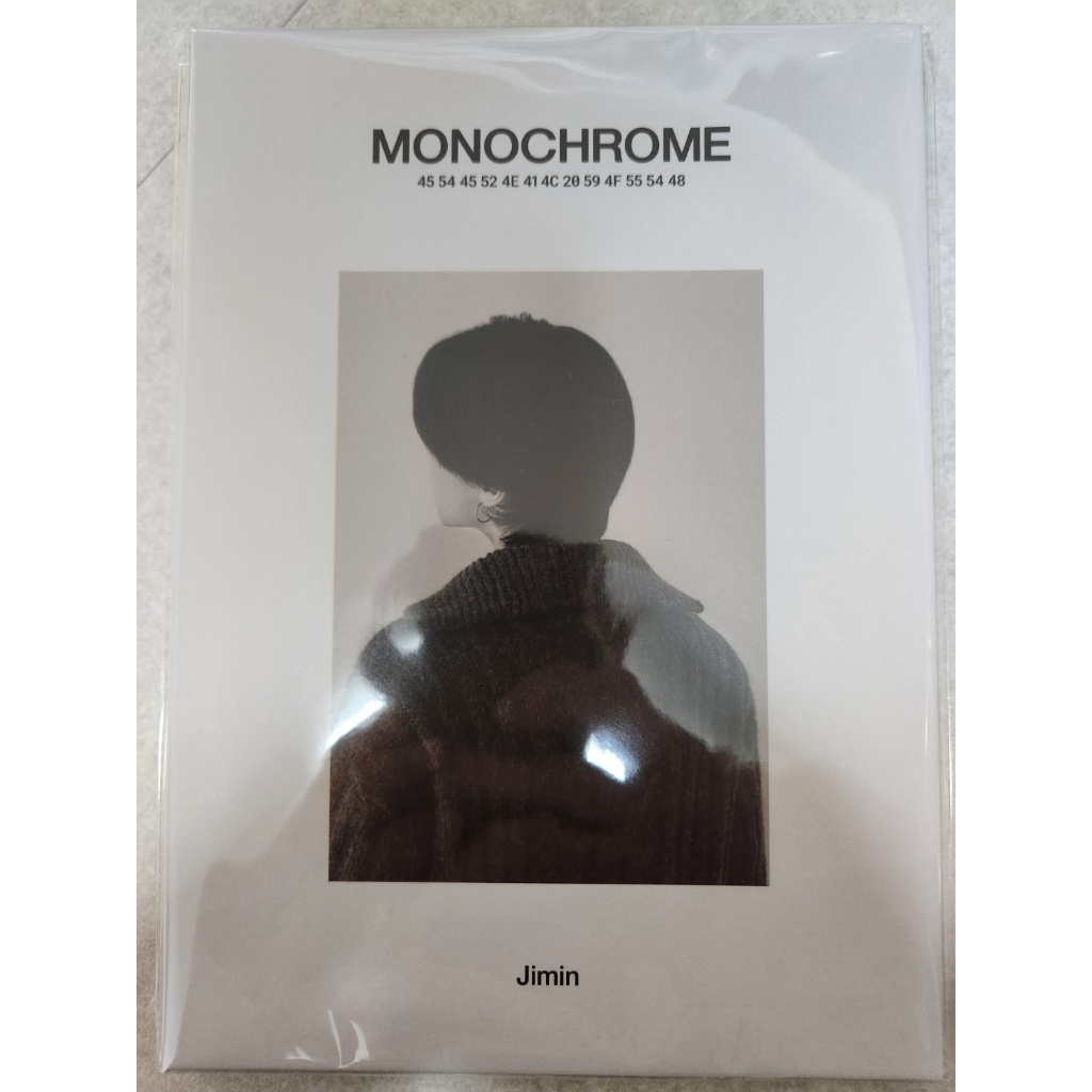 À Mão) BTS POP-UP : MONOCHROME Livro Oficial Do Carro Postal JIMIN