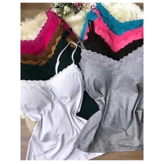 Blusa blusinha Feminina de Alcinha de Renda com Bojo Primavera verão em Oferta na Shopee