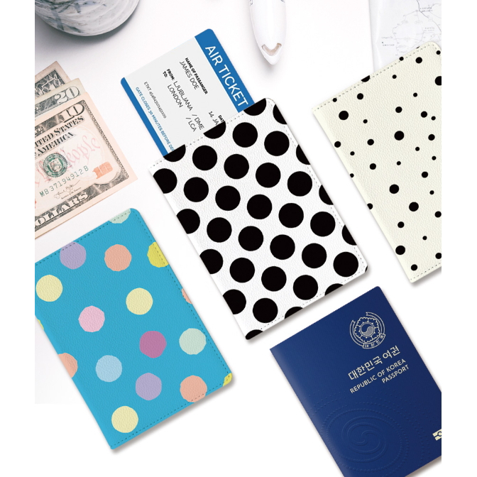Capa De Couro Para Passaporte De Viagem Coreana RFID ANTI Skimming NTREE DOT
