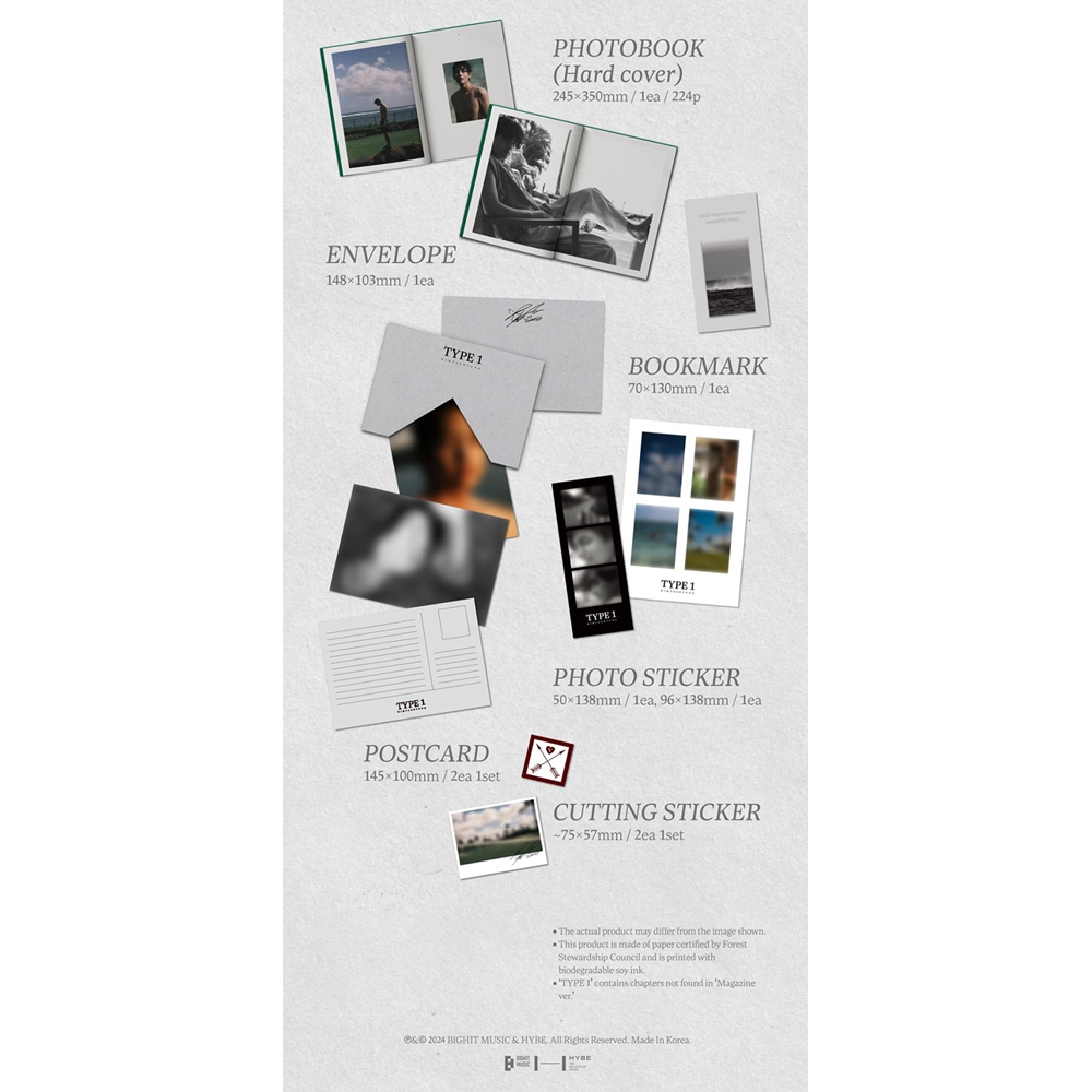 Detalhes do (Withmuu POB) BTS V - Type 1_Hard Cover ver