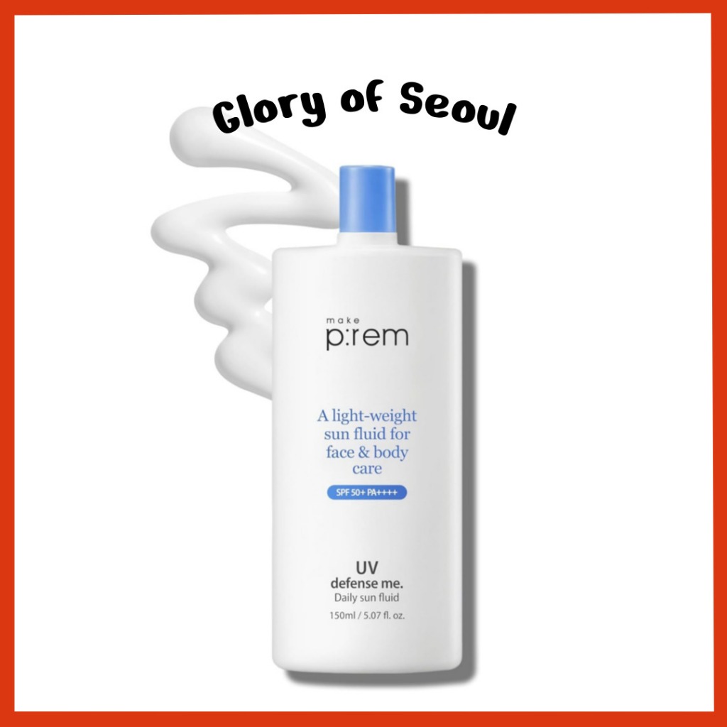 MAKE PREM Defesa UV Me Daily Sun Fluid, |Vegan não gelo calmante hidratando spf 50+ pa ++++, 150ml em Oferta na Shopee