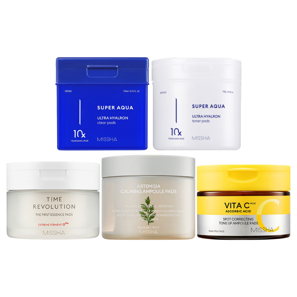 Missha Pads 5types (Super Aqua, Time Revolution, Artemisia, Vita C)