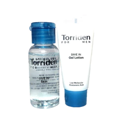 torriden dive in for men skin 30ml, gel lotion 20ml