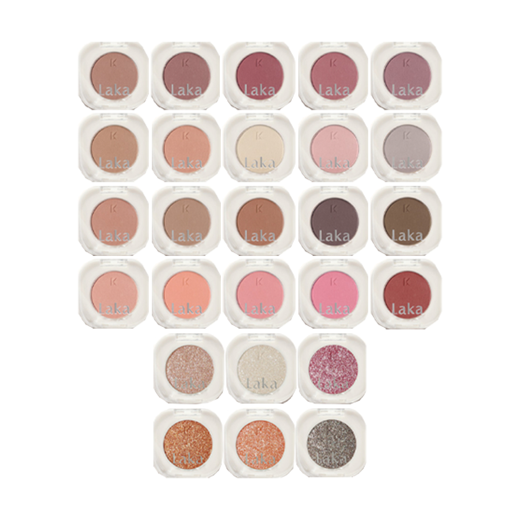 Laka Mono Eyeshadow Matte 1.8g 20colors, Glitter 1.6g 6colors