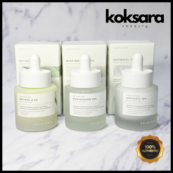 Skin1004 Madagascar Centella Boosting Shot Ampoule 30ml 3types(Retinol 0.2%, Niacinamide 10%, Matrixyl 10%)