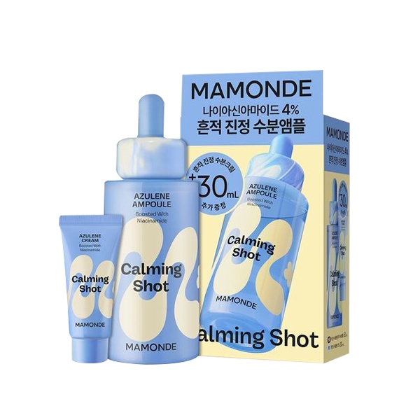 Mamonde Calming Shot Azulene Trace Moisture Ampoule 50ml + Cream 30ml