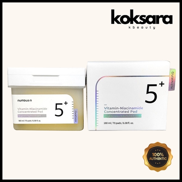 numbuzin no.5 vitamin-niacinamide concentrated pad 180ml em Oferta na Shopee