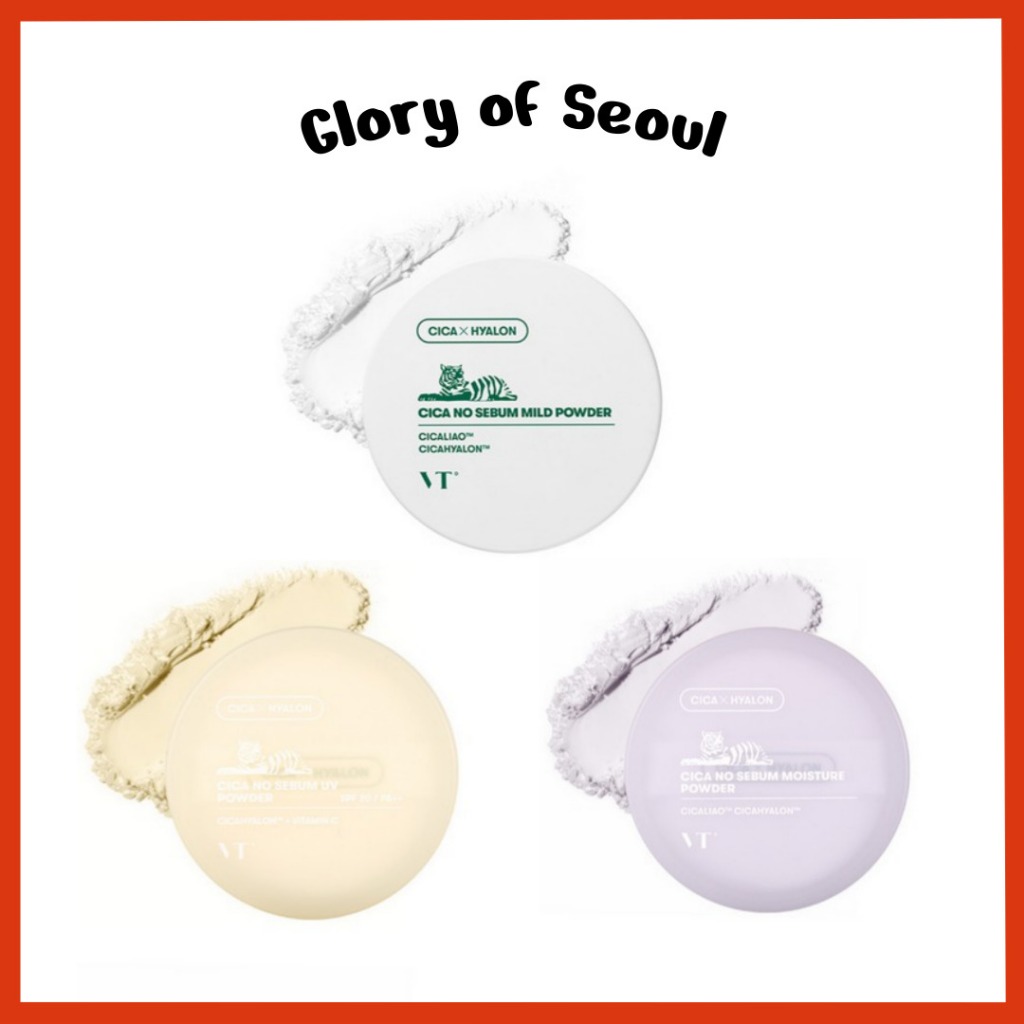 VT COSMETICS Cica sem sebo em pó, (3 tipos) leve / umidade / UV, 5g em Oferta na Shopee