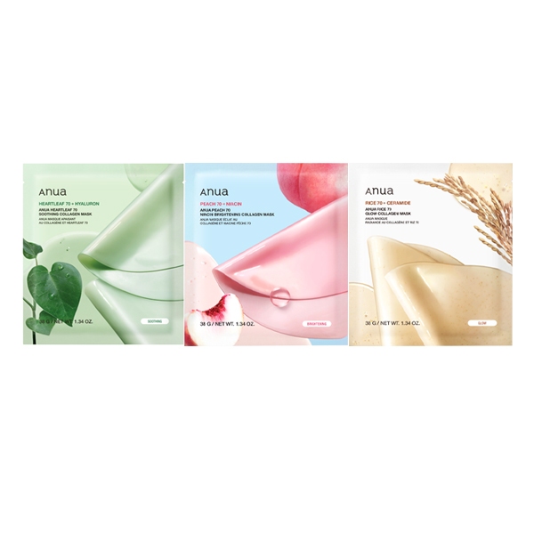 Anua 70 Collagen Mask 3 types