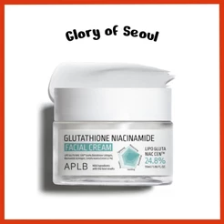 APLB Creme facial de niacinamida de niacinamida |Lipo gluta cen ™ 24,8%, cuidados com a pele coreana, hidratação profunda, niacinamida, 55ml