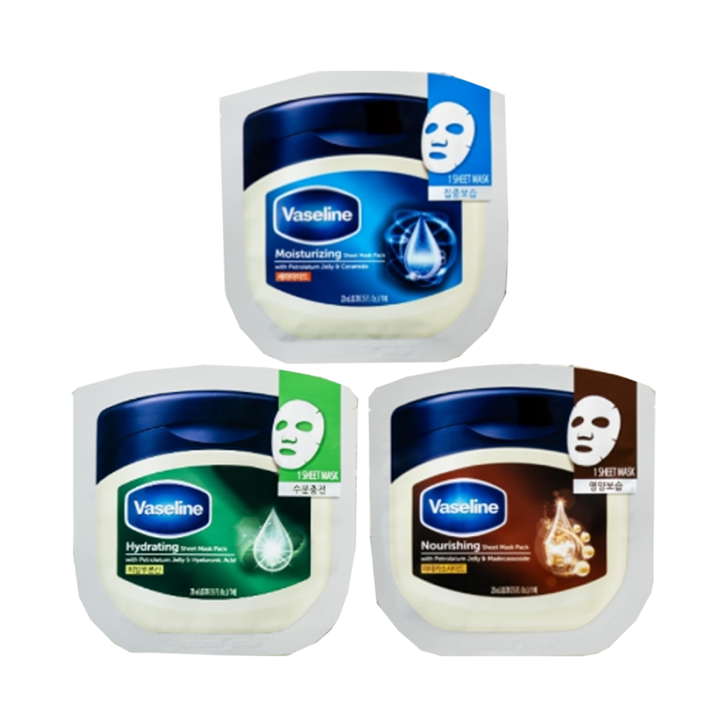 vaseline sheet mask pack 3types 1ea