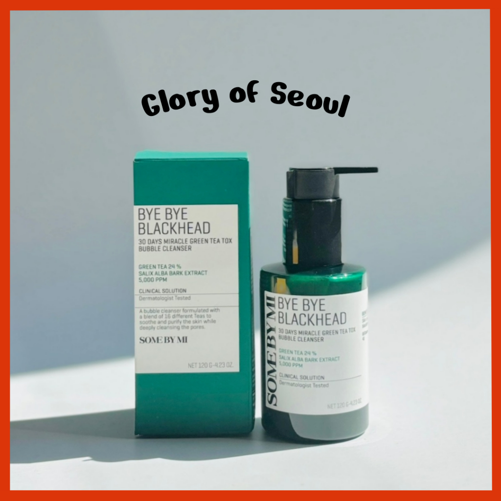 SOME BY MI Bye Bye Blackhead 30 Days Miracle Green Tea Tox Bubble Cleanser / 4.23 Oz, 120g / Pore Cleaning, Brightening and Tannin Complex Cleanser / Restoring Skin Balance em Oferta na Shopee