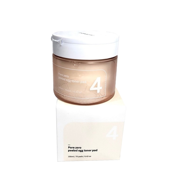 numbuzin no.4 pore zero peeled egg toner pad 70 pads