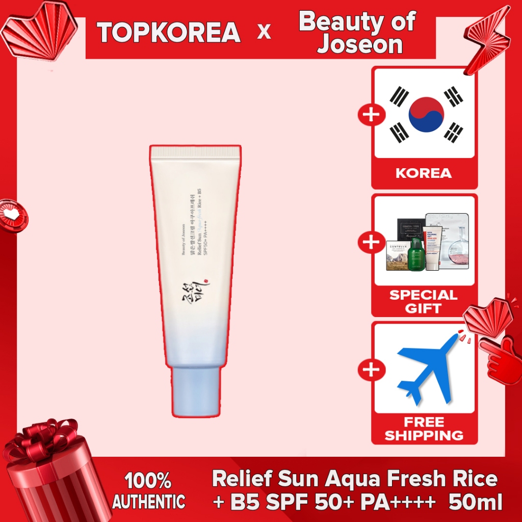 ★ Beleza De Joseon Relief Sun Aqua Arroz Fresco + B5 Fps 50 + PA + 50ml TOPKOREA Envio Da Coreia
