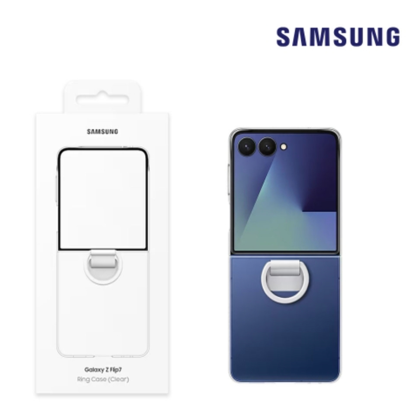 Samsung-Capa De Anel Transparente Para galaxy z flip 7/7 fe/6 original Autêntica