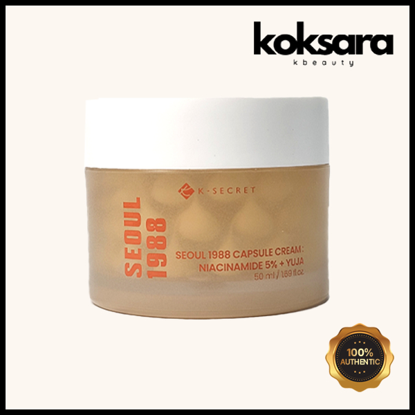 [NEW] K SECRET SEOUL 1988 capsule cream niacinamide 5% + yuja 50ml em Oferta na Shopee