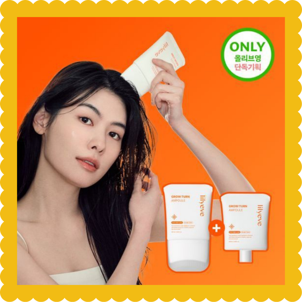 [lilyeve] Conjunto De Ampola GrowTurn 100ml (+ Recarga 100ml) De Escova Para Queda De Cabelo