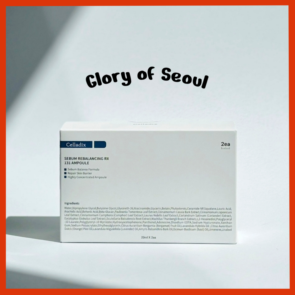 Celladix Sebum Rebalance Rx 131 Ampoule, |Minimize o soro de sebo |Aperte os poros aumentados |Reparar a barreira da pele, 20ml em Oferta na Shopee