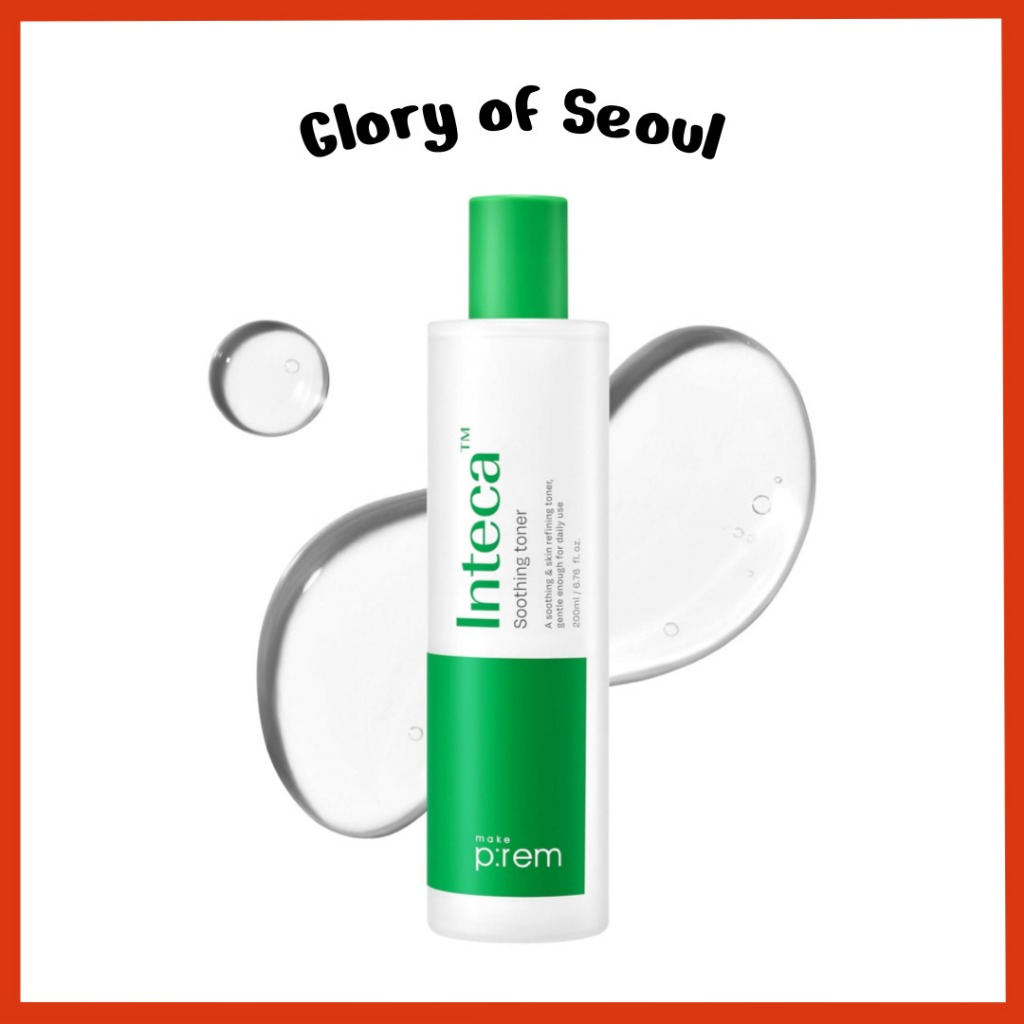MAKE PREM INTECA Intensive Sonothing Cica Facial Toner, |Subacídico 5.5ph PHA Mille, 200ml