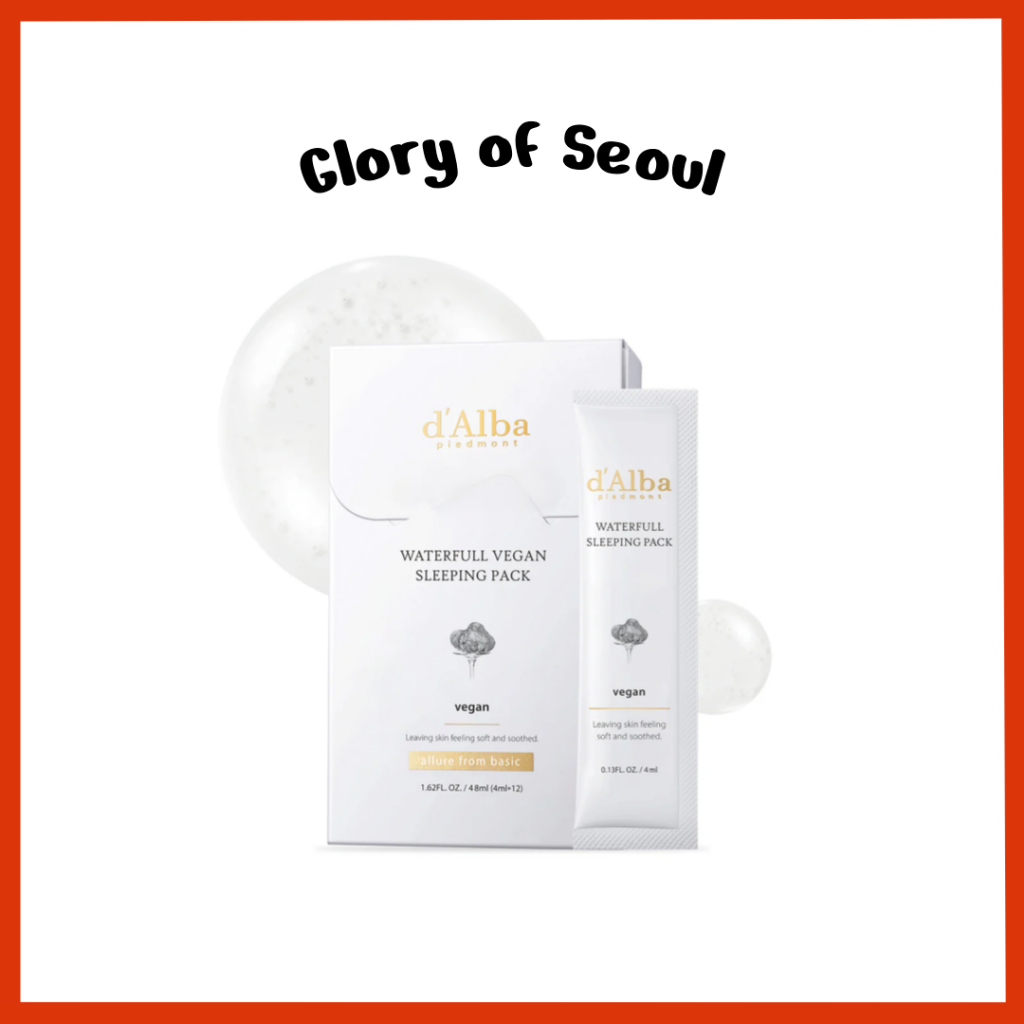 D'ALBA Pacote de dormir vegano Waterfull, 4ml*12packs em Oferta na Shopee