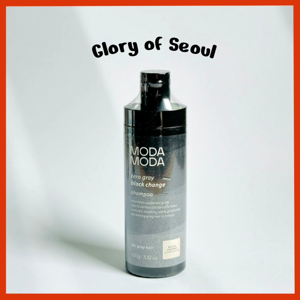 [Modamoda] zero shampoo de cabelo preto cinza /300g) |Cor de xampu de cor escurecimento natural tintura de cabelo para cabelos e couro cabeludo, (100g em Oferta na Shopee