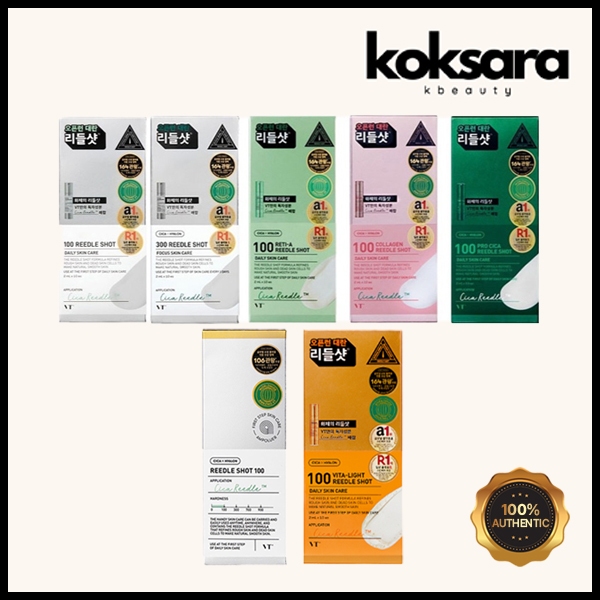 VT Cosmetics Reedle Shot Stick Pouch (Reti-A100/Reedle100/Reedle 300/De Colágeno100/Procica Reedle 100/100 Vita Light) em Oferta na Shopee