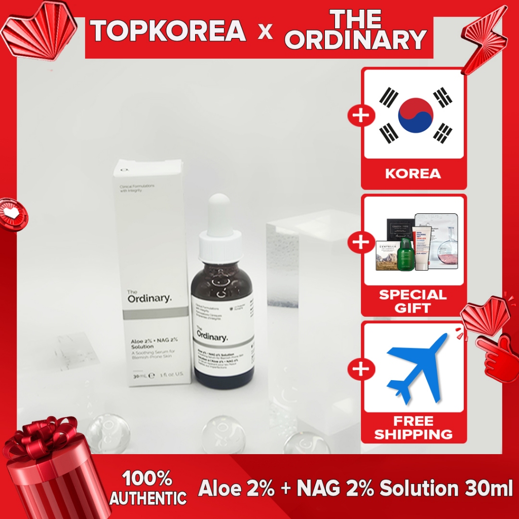 Solução The Ordinary Aloe 2 % + NAG 30ml TOPKOREA Envio Da Coreia