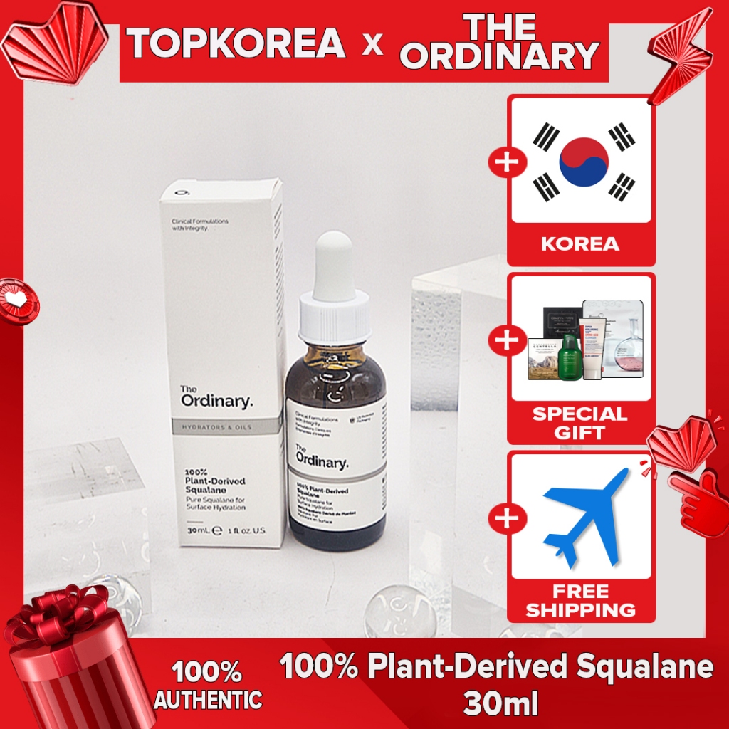 The Ordinary 100% Plant-Derived Squalane 30ml TOPKOREA Envio Da Coreia