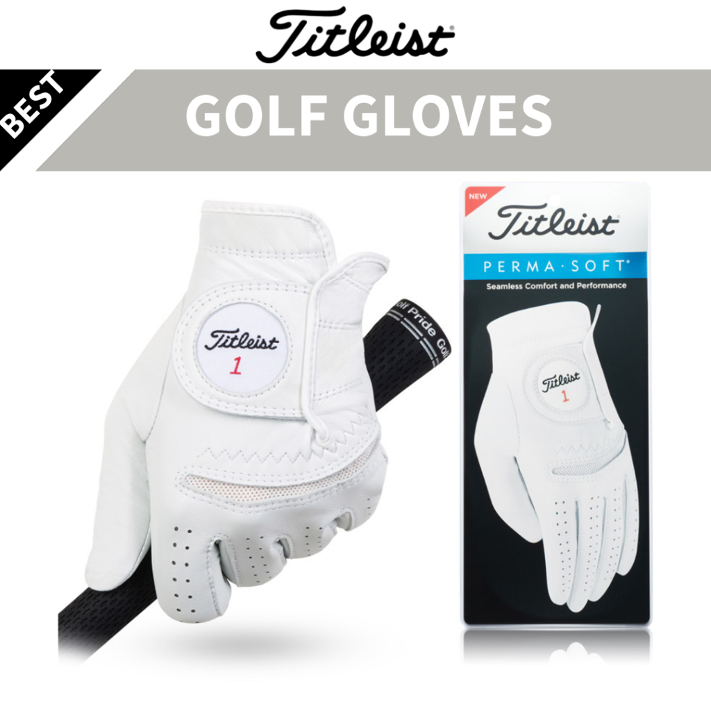 Luva De Golfe De Couro Titleist Perma-Soft Cabretta (Mão Esquerda/Tamanhos Masculinos E Femininos)