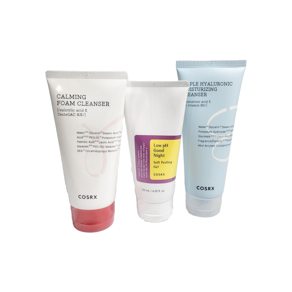 cosrx Cleanser Tipo 3 (Gel Descascador Macio/Moisturizador De Limpeza/Espuma) - Beauty
