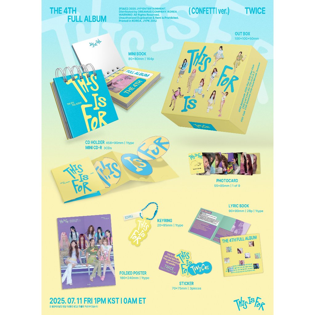 Detalhes do (CONFETTI Ver) TWICE 4th Full Album THIS IS FOR