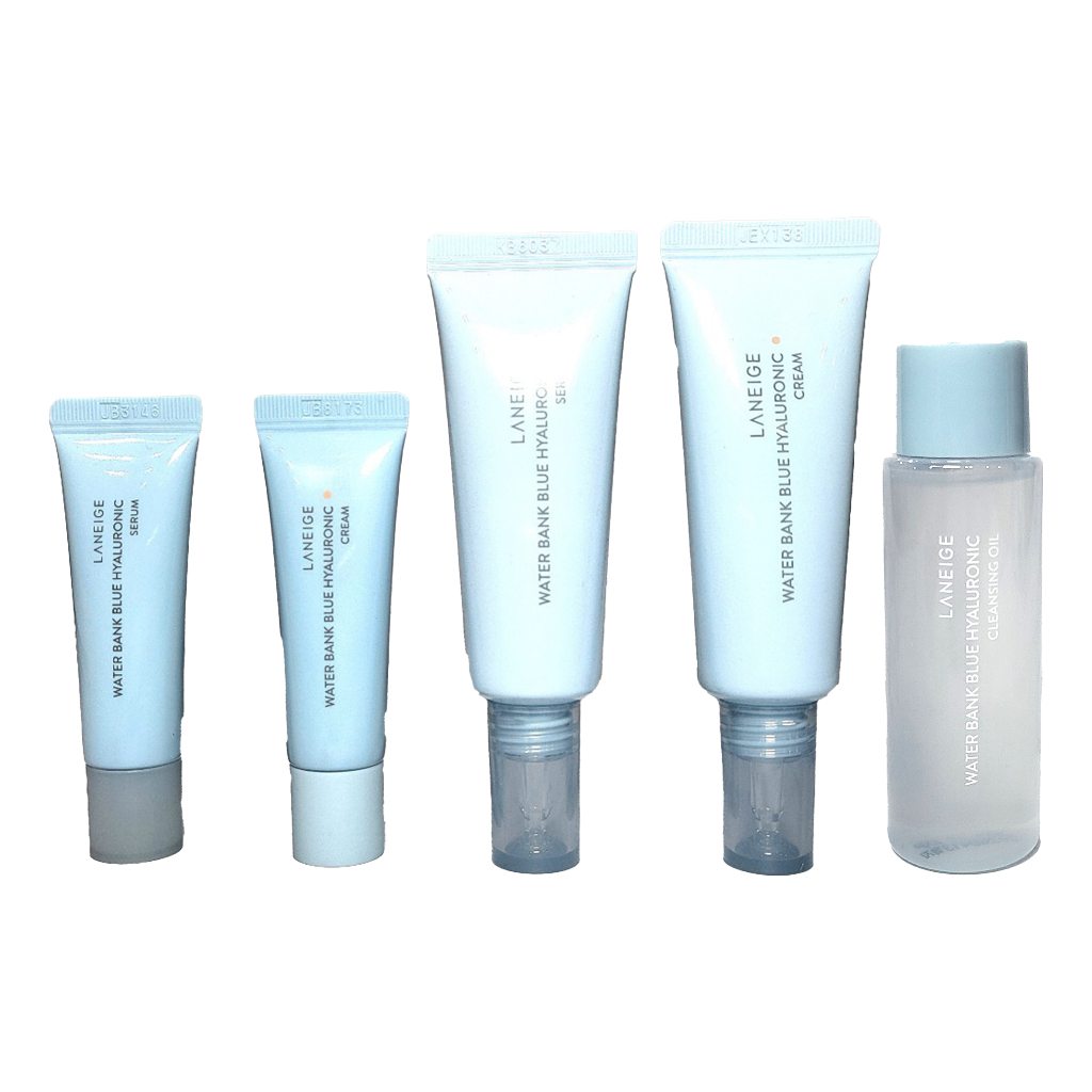 Laneige Water Bank Blue Hyaluronic Cream, Serum 10ml, 25ml, Cleansing Oil 25ml - Beauty