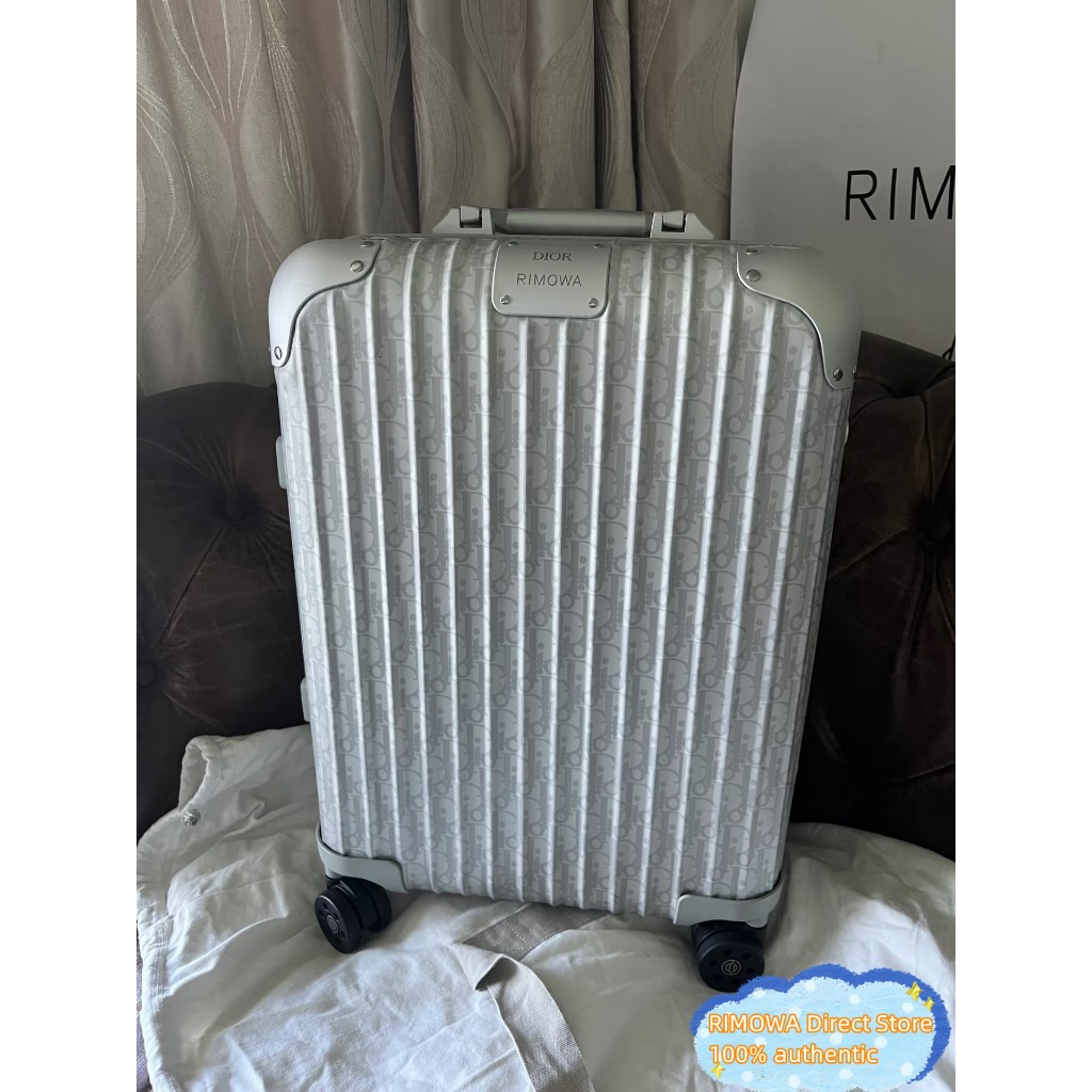 RIMOWA Oblíquo Prata/Preto Conjunto Modelo Alumínio-Magnésio Bagagem De Cabine 1DRTR002YWZ_H03E