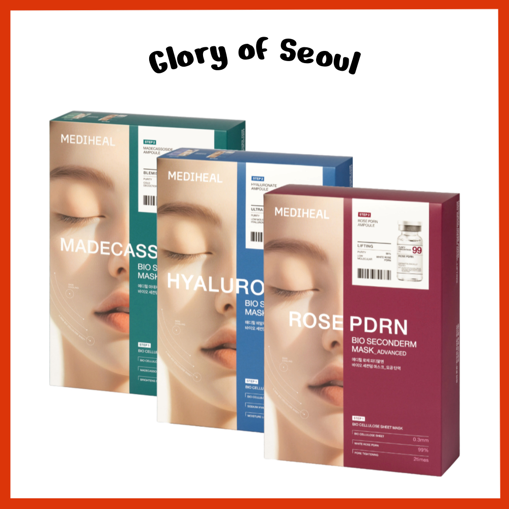 [Novo] MEDIHEAL Máscara Bio Sconderm, Set (3 Tipos) Hialuronato / Madecossoside / Rose Pdrn, 10ea em Oferta na Shopee