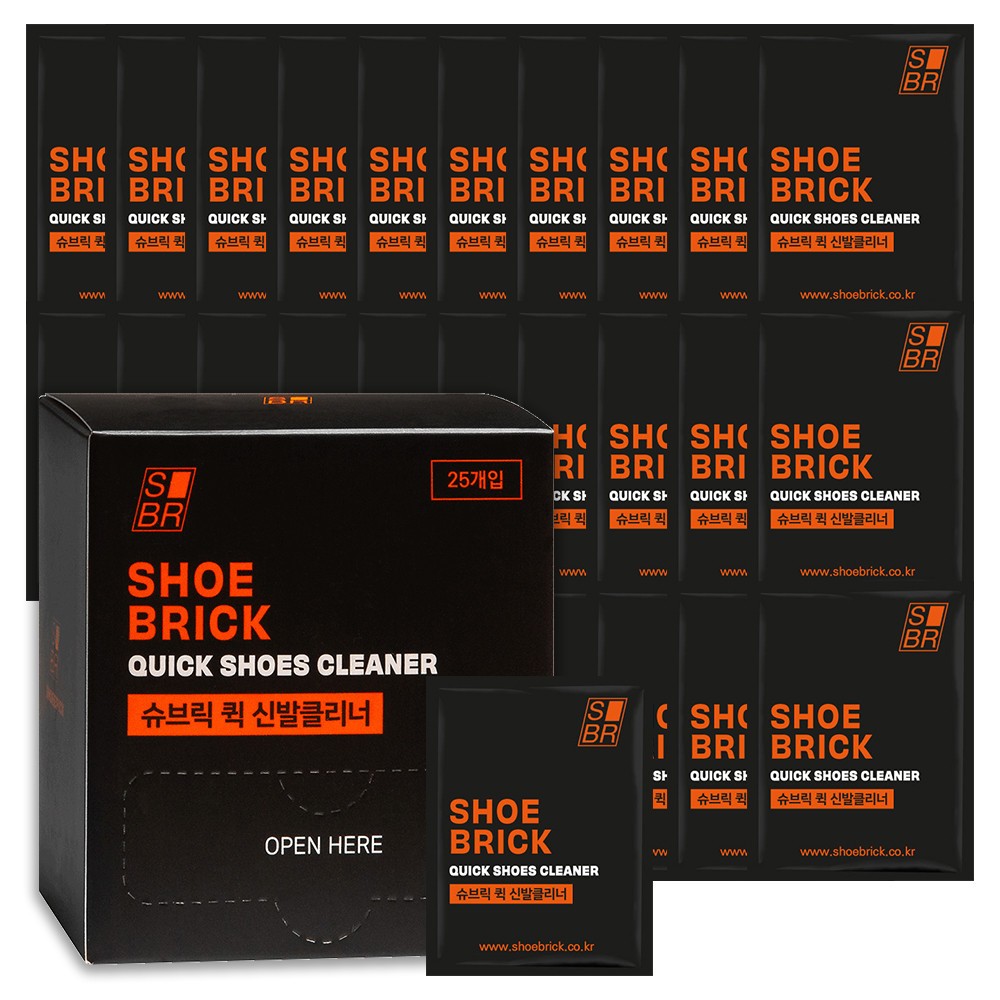 Shoe BRICK Quick SHOES Cleaner 25p/Limpeza Rápida/Detalhe Do Sapato/Limpador Descartável/Cuidado Fácil [Embarque Da Coréia]