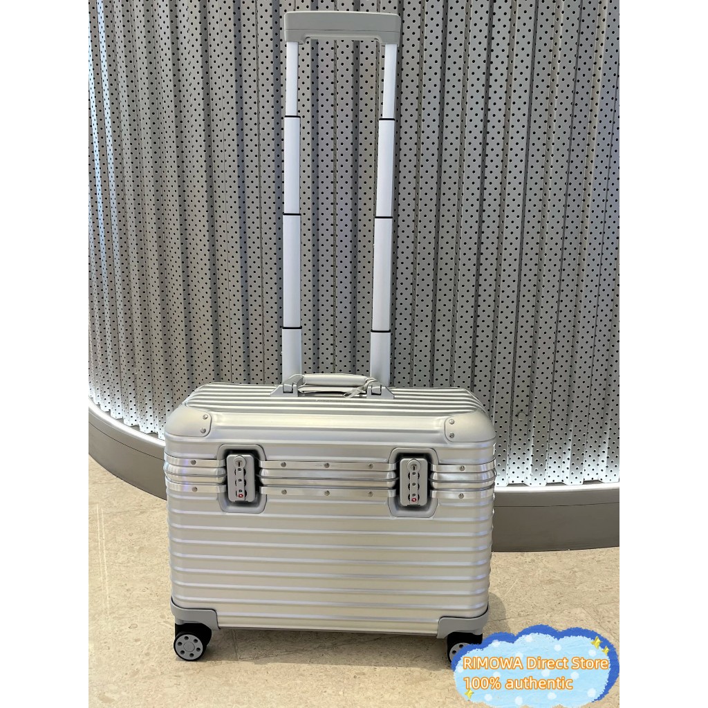 99 % Novo RIMOWA Original Pilot 20 Polegadas Prata/Preto Caixa De Capitão Em Liga De Alumínio-Magnésio 92551004