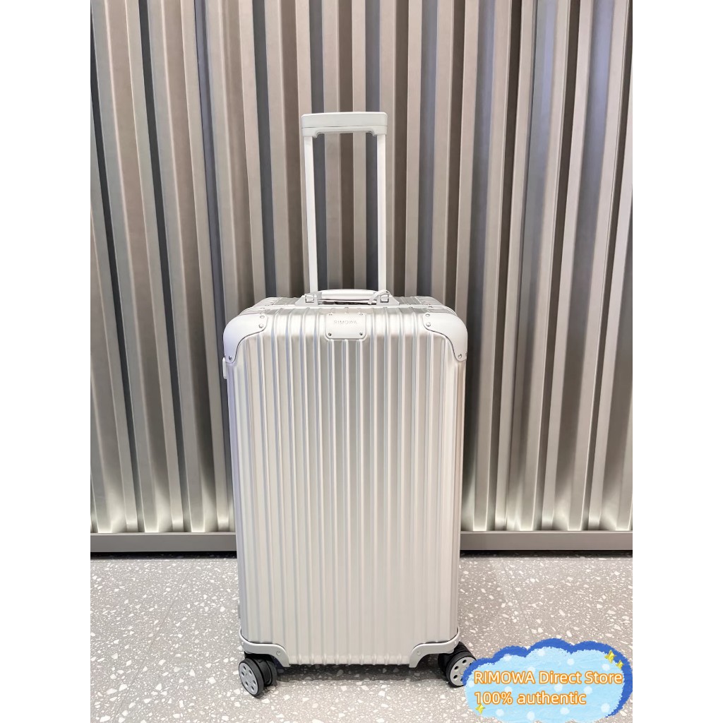 RIMOWA Original Plus 31 Polegadas 33 Mala Verificada De Liga De Alumínio-Magnésio Prata Gorda 92580004