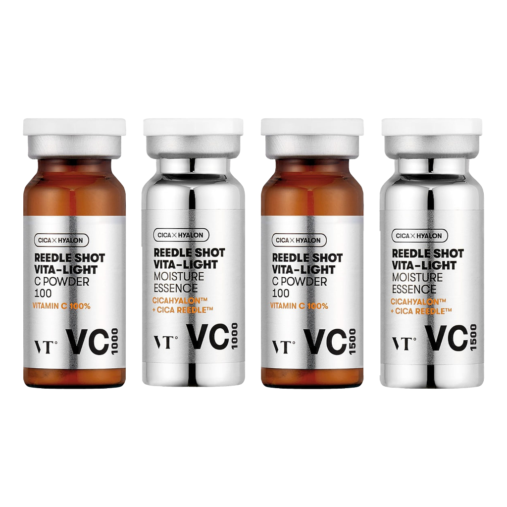 Vt Cosmetics Reedle Shot Vita-Light Toning Essence Vc1000 1:1g + 2:9ml / Vc1500 1:1.5g + 2:8.5ml - Beauty