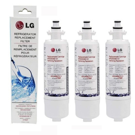 LG Filtro De Água Genuíno LT700P Frigorífico NSF42 E NSF53 Kenmore Elite 9690 ADQ36006102 RFC 1200A 46-9690 469690 ADQ36006101-S LFXS30766S WSL-3 FML 3pack