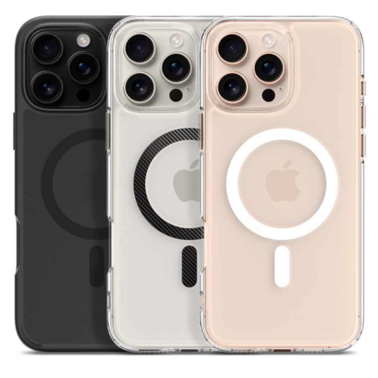 Spigen-Capa Preta Transparente Magnética Ultra Hybrid Magfit Compatível Para iphone 16 pro max plus