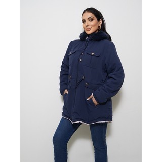 Jaqueta Parka Feminina Casaco Inverno Sobretudo Feminino Lã