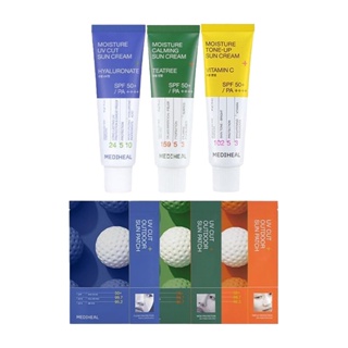 mediheal sun care 6types (sun cream 50ml 3types, sun patch 3types) em Oferta na Shopee