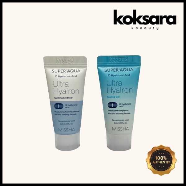 Missha Super Aqua Ultra Hyalon Foaming Cleanser / Peeling Gel 5ml