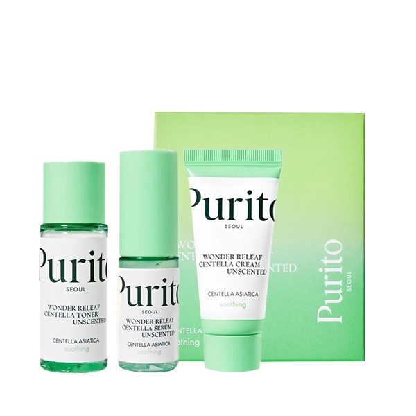 purito seoul wonder relief centella mini kit unscented - Beauty