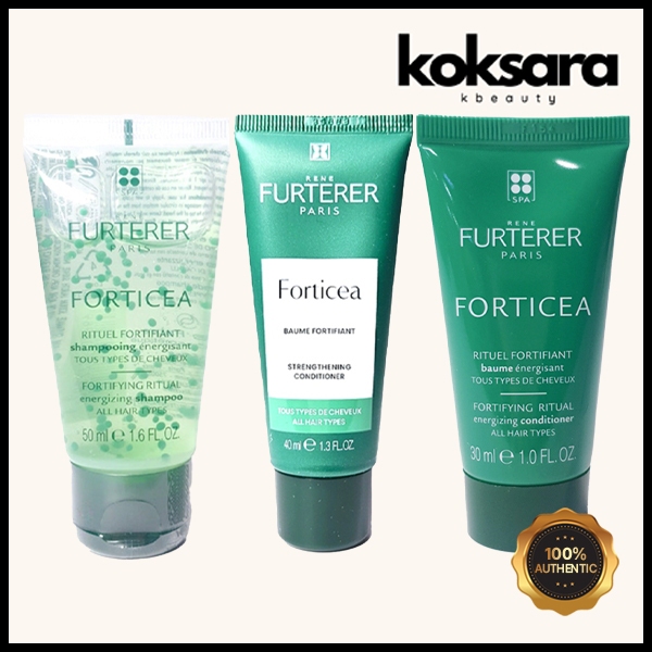 Rene Furterer Forticea Shampoo 50ml, Energizing Conditioner 40ml, Forticea Conditioner 30ml em Oferta na Shopee