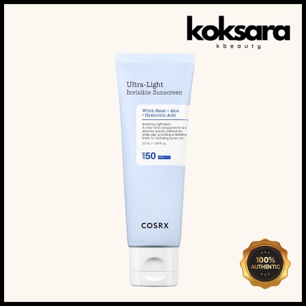 cosrx ultra-light invisible sunscreen spf 50+ pa++++ 50ml em Oferta na Shopee
