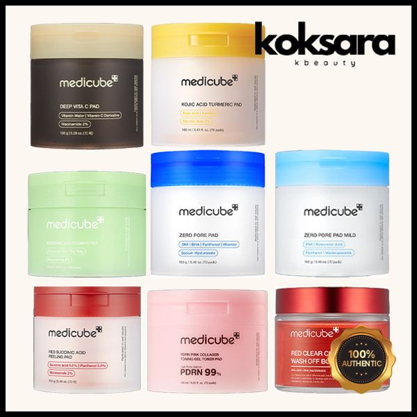 medicube pad 6types (vita c, exosome, zero 2.0, zero mild, succinic, collagen, body)