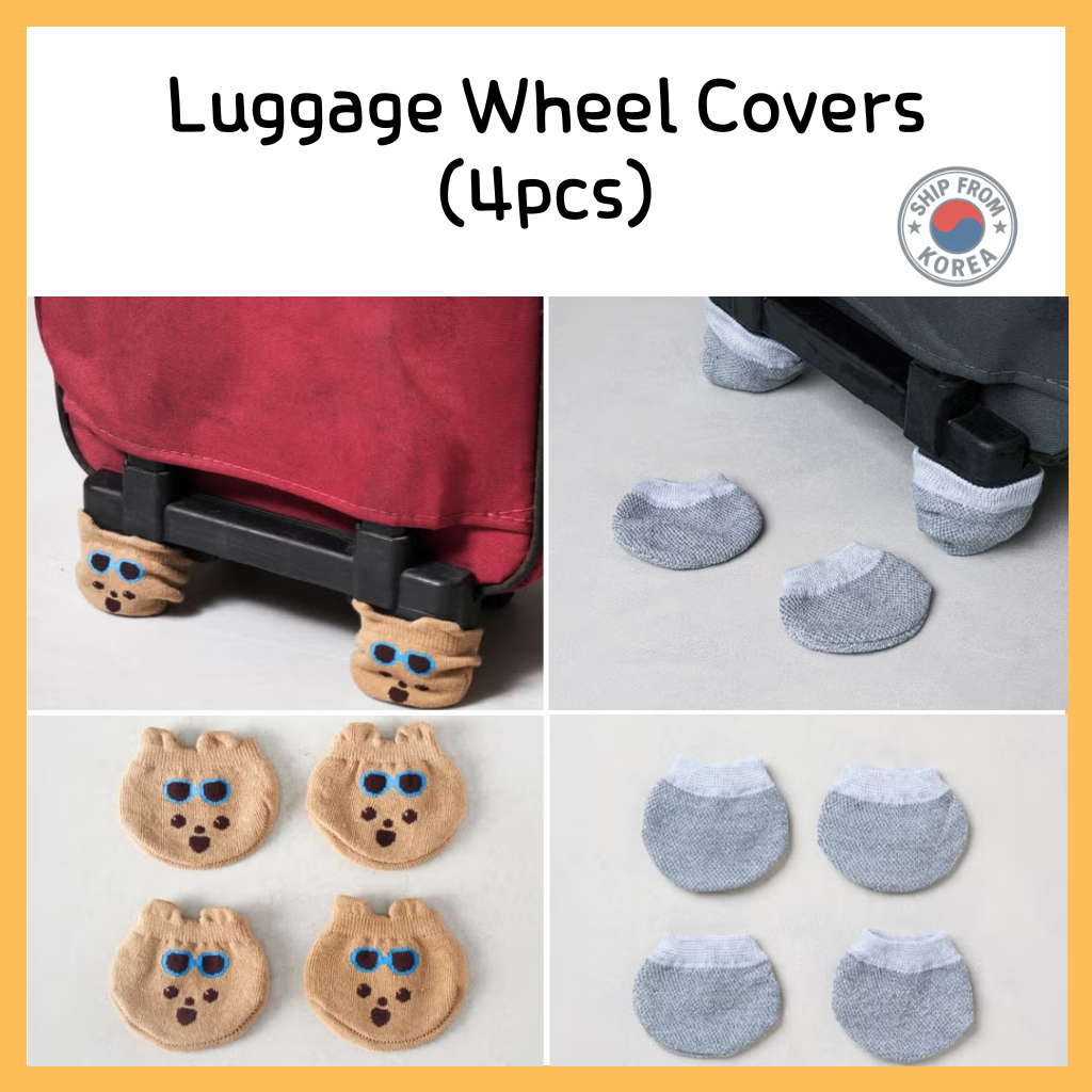 Capa Elástica Para Rodas De Bagagem , 4 Unidades , De Pano , Portátil , Reduz O Ruído , Resistente Ao Desgaste , Mala De
